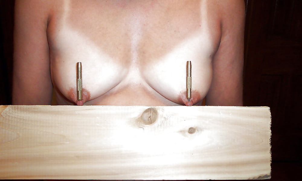 Nipple clamps saggy tits stretched