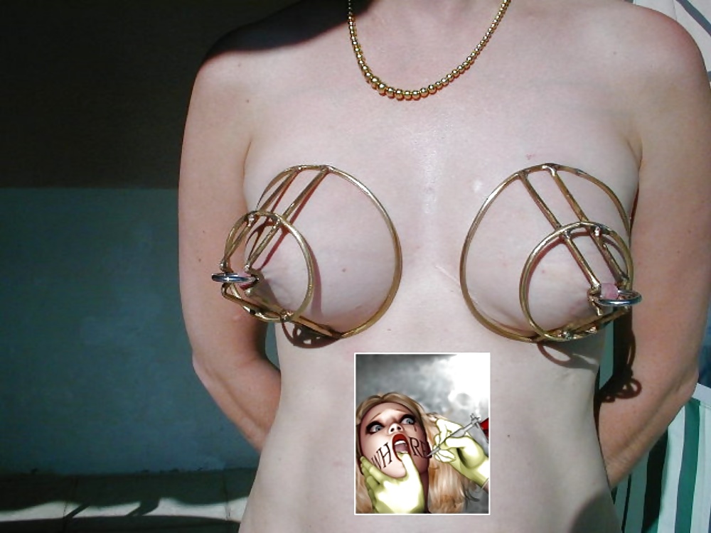Bianca extreme pierced cross nipples huge