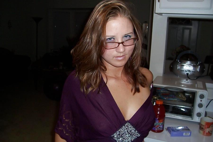Cute girl with glasses adult photos