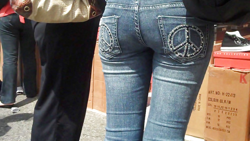 Give me a peace of that butt ass in jeans adult photos