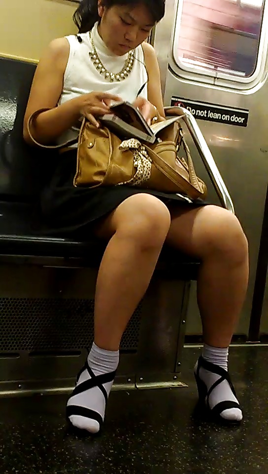 New York Subway Girls Asian Cute Socks adult photos