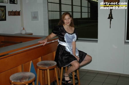 teen nathalie strips in a tennis club         