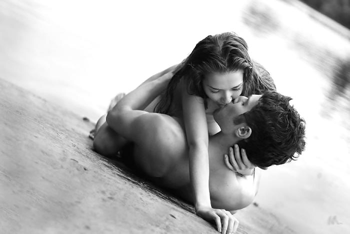 Erotic Sensual Kisses in Black&White - Session 3 adult photos