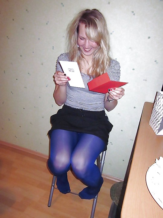 Stockings & Pantyhose in Blue adult photos