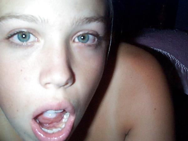 Teen Andrea is a cumeater - N. C. adult photos