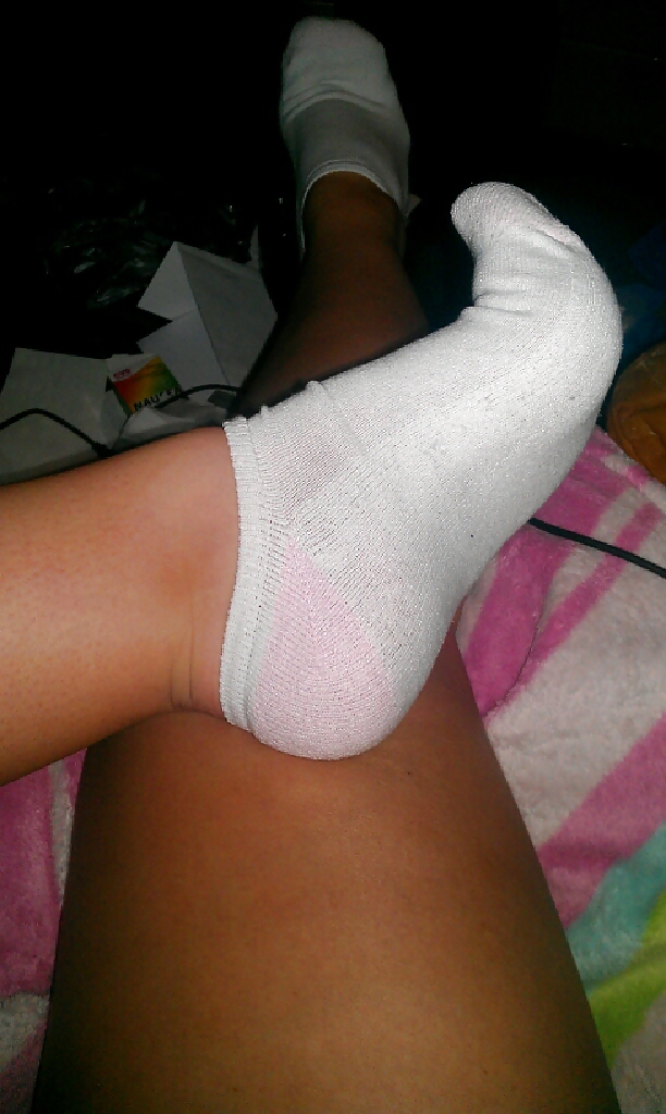 EMILY'S STINKY WHITE ANKLE SOCKS adult photos