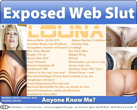 LOUNA exposed web slut webslut