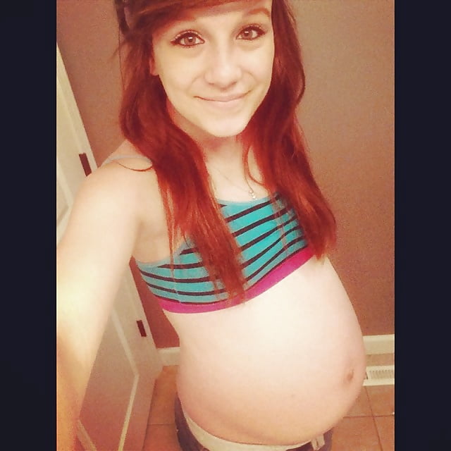 Nice pregnant teen with huge belly adult photos