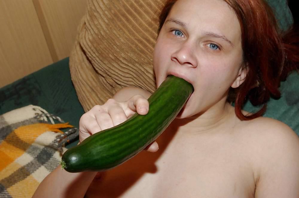 Teen Slut Put Big Cucumber Up Her Ass adult photos