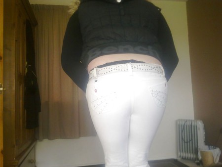whie jeans tight xx