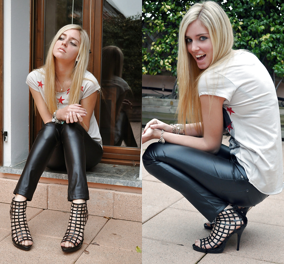 Girls in sexy leather pants adult photos