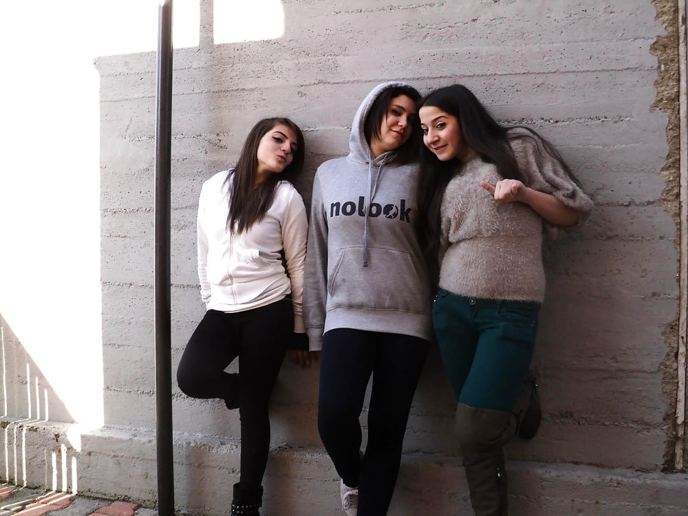 3 sexy teens friends with a whore face adult photos