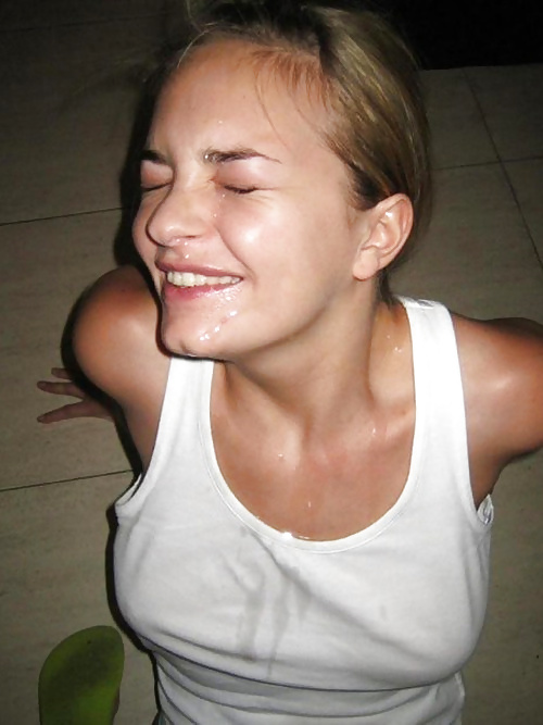 Cum on clothes, panties, face, etc. etc. adult photos