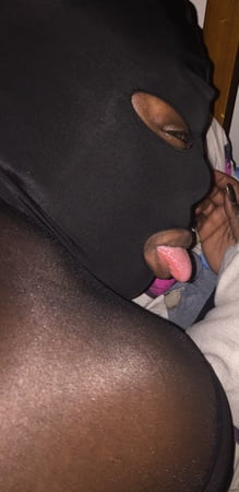 cheating masked ebony with white lovers cock         