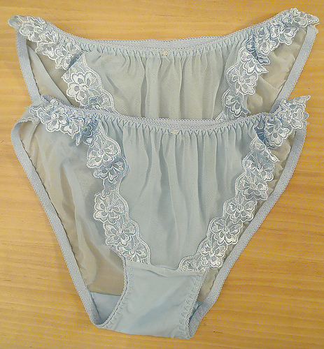 Panties from a friend - blue adult photos