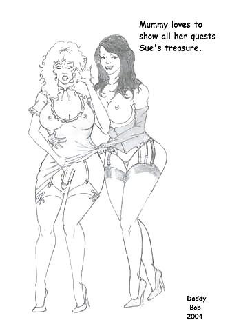 Mom and sissy drawings adult photos