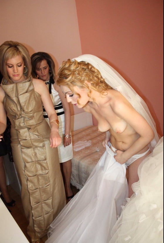 Nude, Topless, and Lingerie Brides Getting Dressed- 54 Photos 