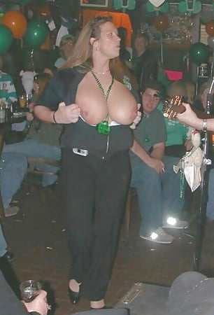 Big tits out in public