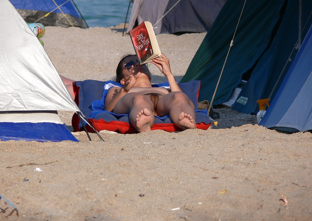 Nude beach reading adult photos