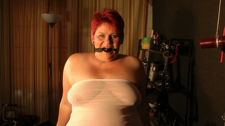 fixed gagged and then fucked with the fist         