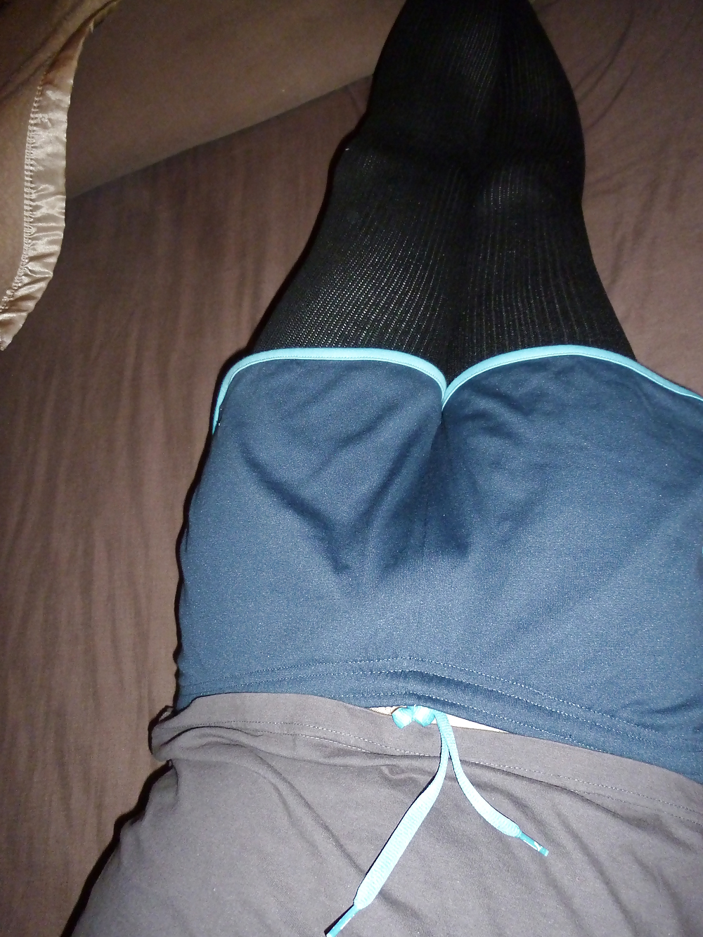 showing some sporty shorts socks stuff adult photos