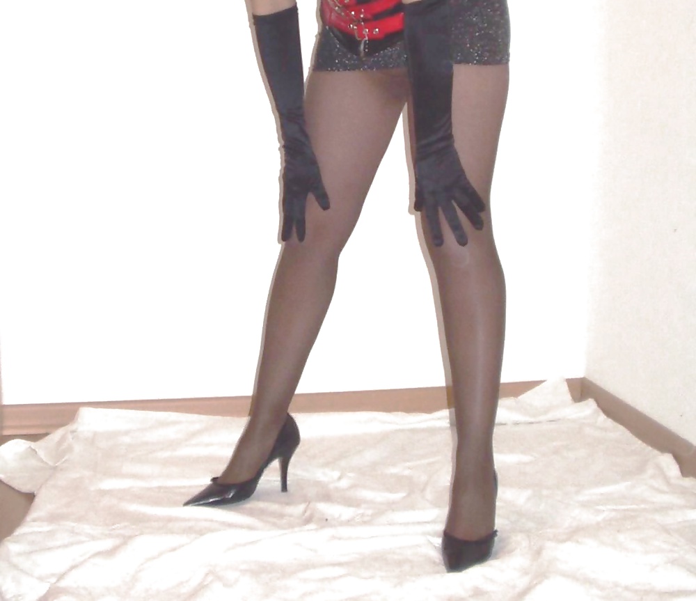 Plussize Derya Black Pantyhose adult photos