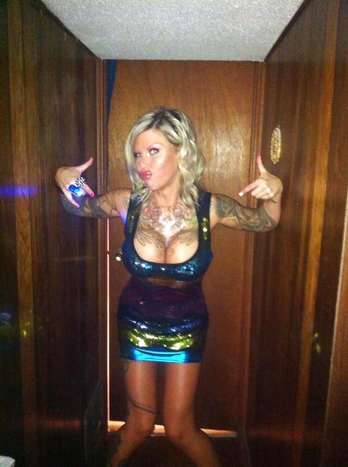 Even MORE Hot Blonde Tats and Huge Tits adult photos