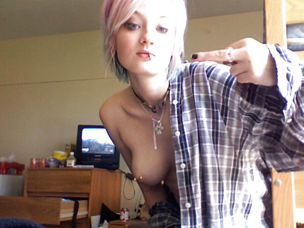 Stolen Pics - Busted Emo Slut Part 1 adult photos