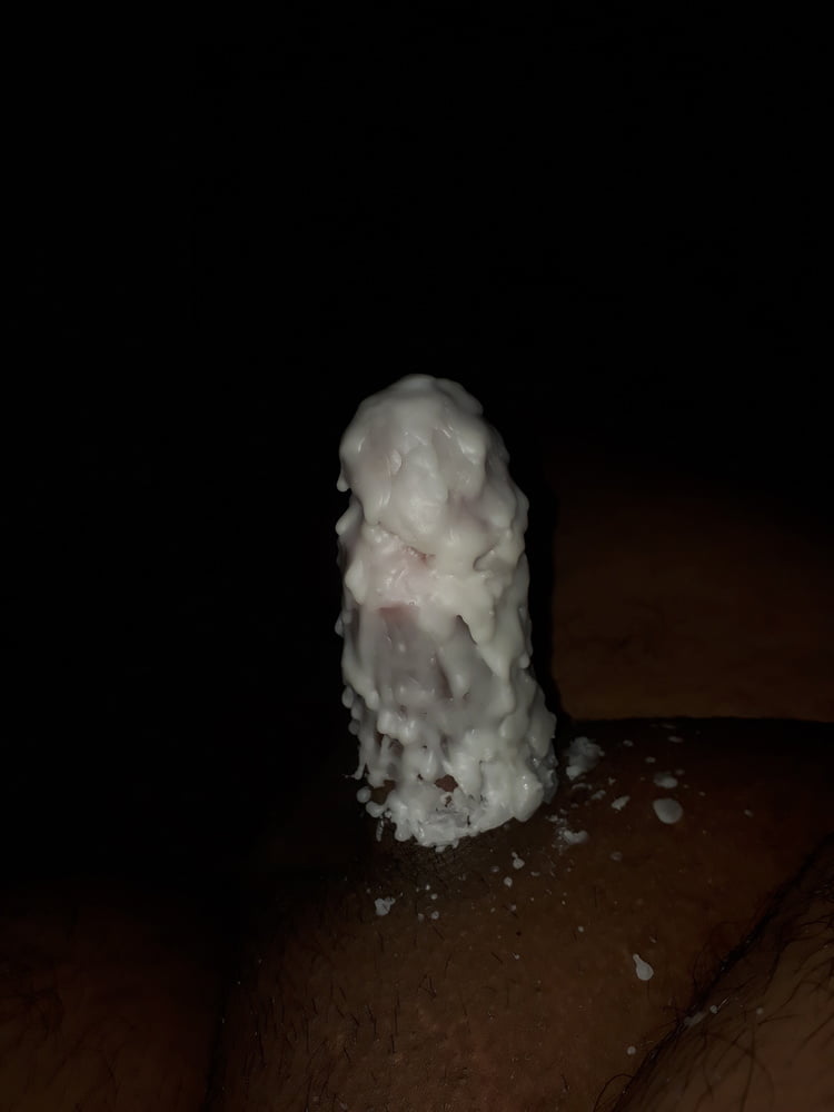 Candle wax on my dick & as - 8 Photos 