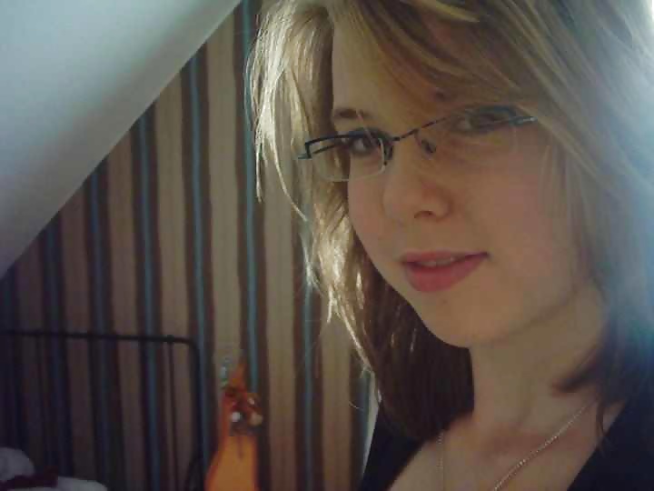 Blonde teen with glasses adult photos