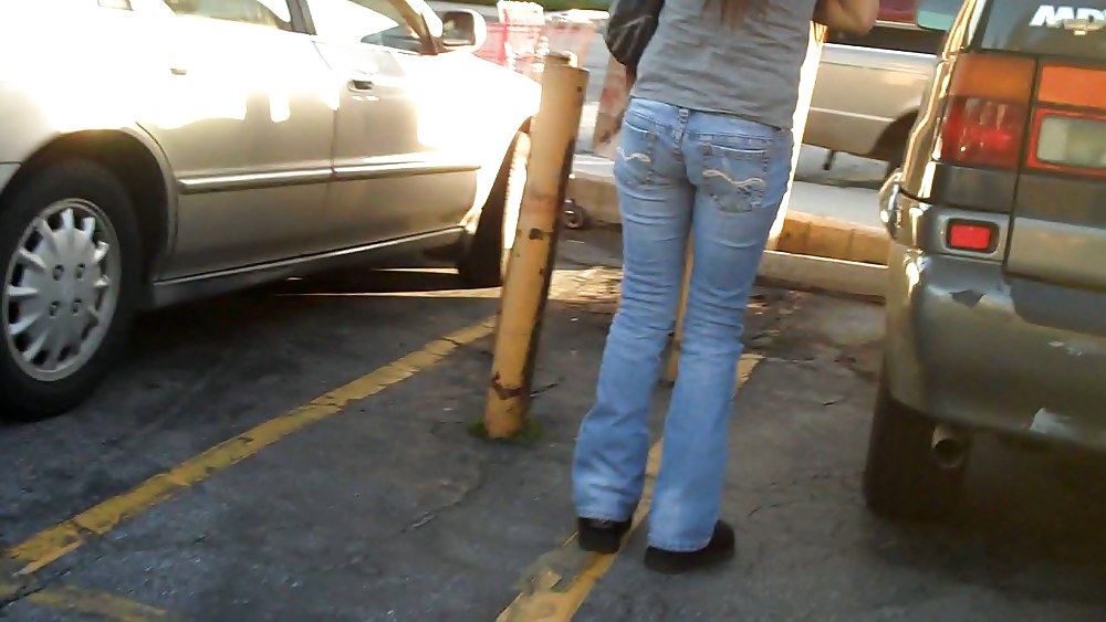 Pattys nice tight butt ass in jeans in the parking alot adult photos