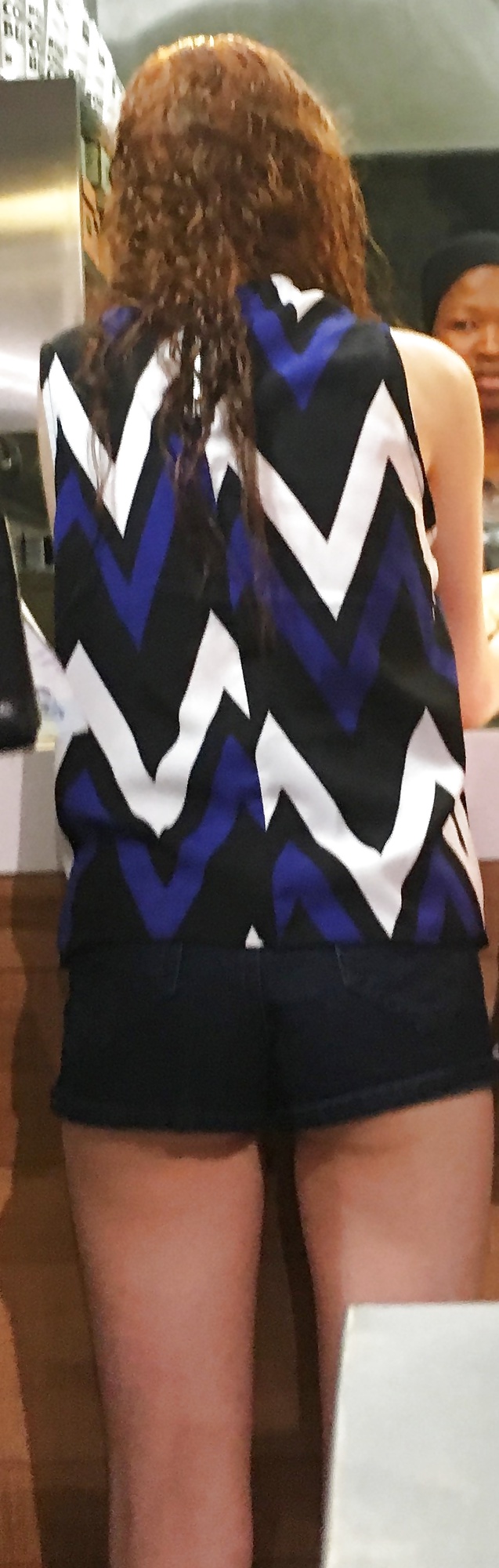 Tiny redhead mall teen in tiny shorts with a tiny ass adult photos