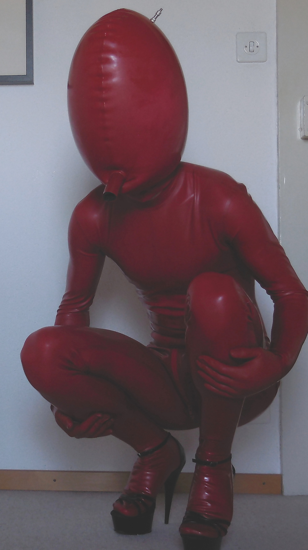 red latex catsuit adult photos