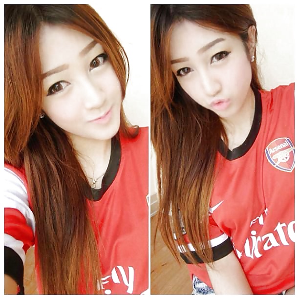 Amateur Self Shot In Football Shirts Thai adult photos