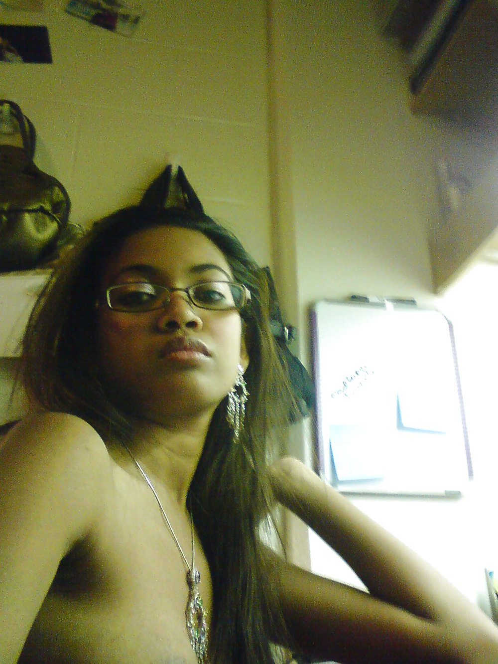 Sexy Black Chick With Glasses adult photos