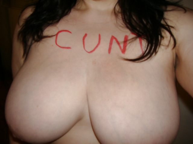 Sluts with writing on them. adult photos