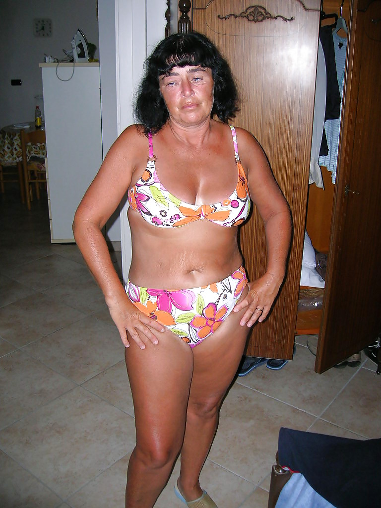 Older women in bikini. adult photos