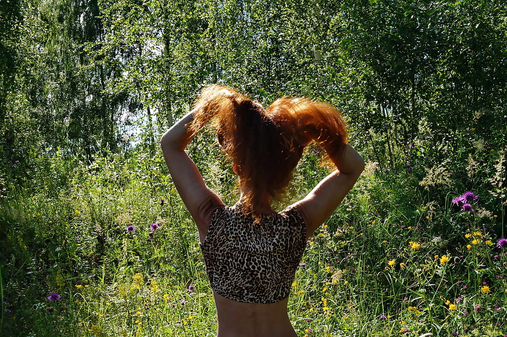 Flame Redhair On River-Beach