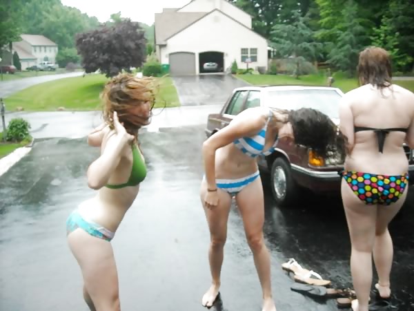 Susan,Denise,Karen having fun washing my car adult photos