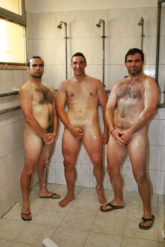 684 x 1024. men naked together showers. 