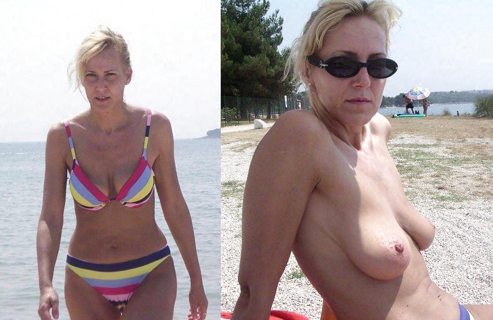 Real Amateur Wives & Girlfriends - Swimsuits & Then Naked adult photos