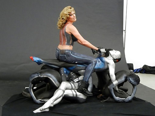HUMAN MOTORCYCLES&CARS (BODY PAINTING TRINA MERRY&EMMA HACK) adult photos