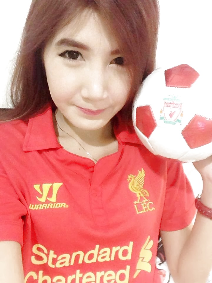 Amateur Self Shot In Football Shirts Thai adult photos