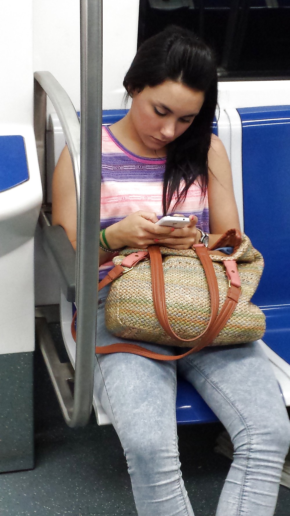 Voyeur in Barcelona metro adult photos