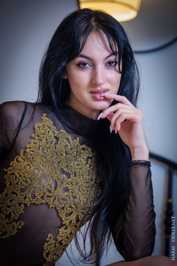 Corinna Armenian girl with transparent bodysuit - 16 Photos 