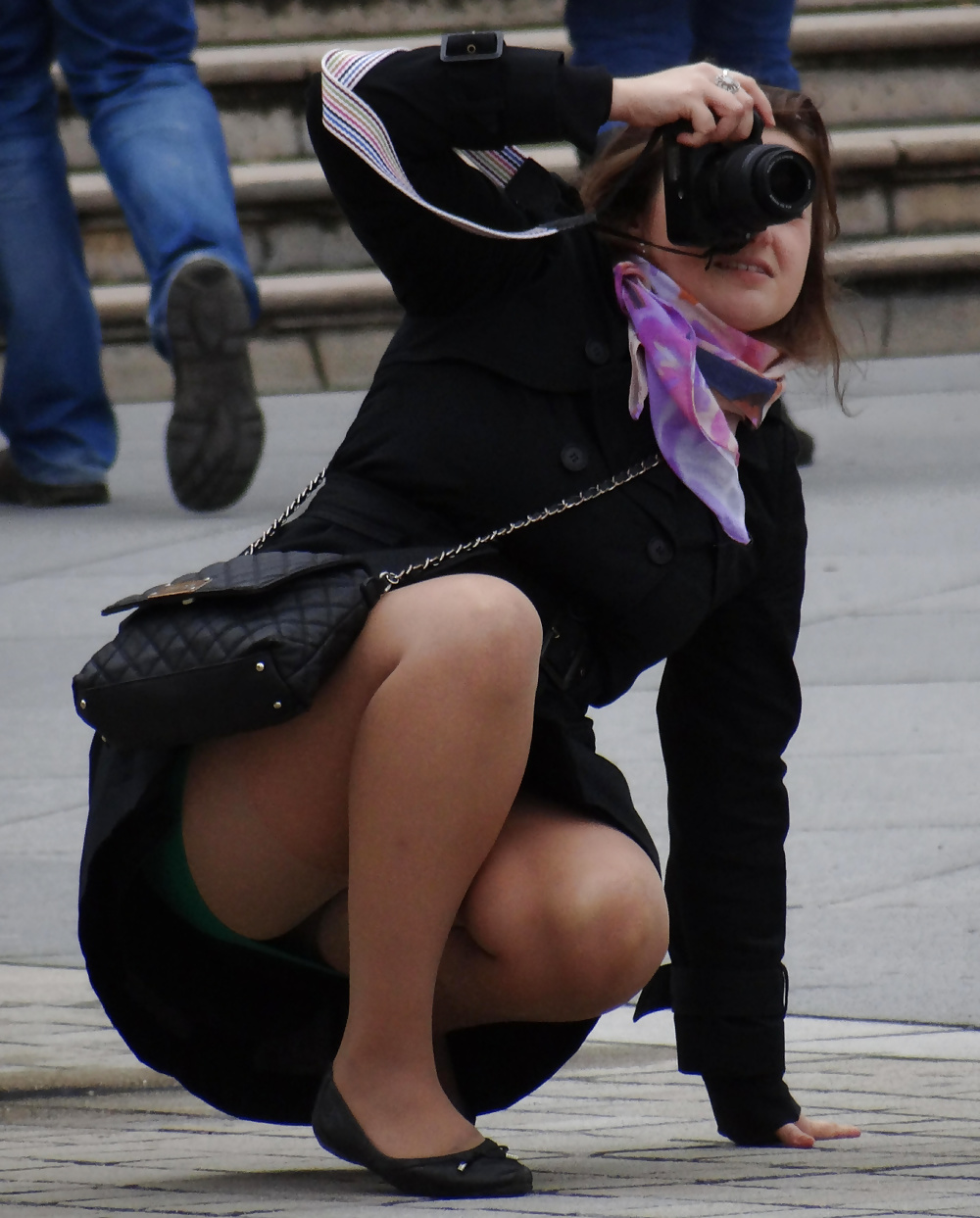 Nylon upskirt - STREET VIEW 11 adult photos