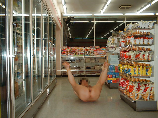 Public nudity nude shopping japanese exhibitionist naked3 adult photos