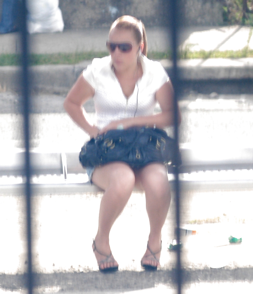 Voyeur at bus stop adult photos