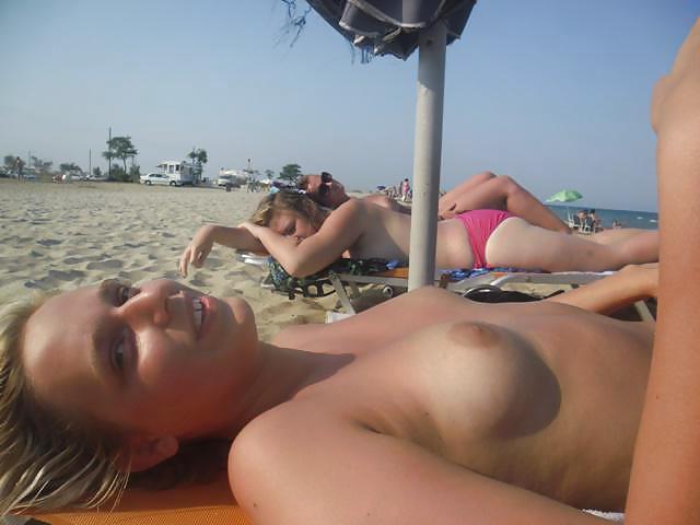 Topless teens on the beach - COMMENT THEM DIRTY FOR MORE adult photos