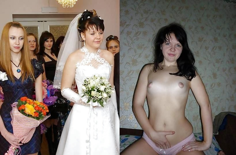 Brides and bridesmaids, before and after amateurs. adult photos